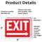 Signmission Exit Sign, Vinyl Decal, 5 in W, 3.5 in H, Exit Right OS-2PACK-MISC-D-35-L-19486 - alternate 3